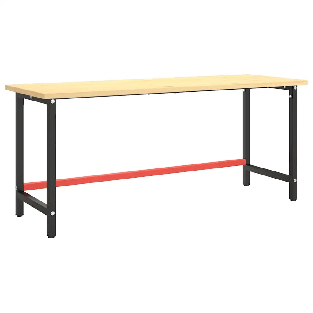 Telaio Banco da Lavoro Nero e Rosso Opaco 180x57x79 cm Metallo CFW9023189