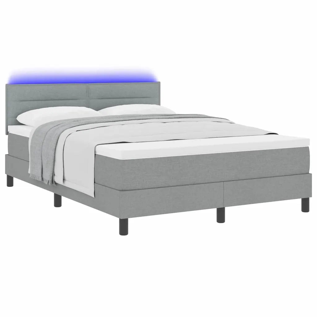 Letto a molle con materasso Grigio chiaro 160 x 200 cm Tessuto 3342142