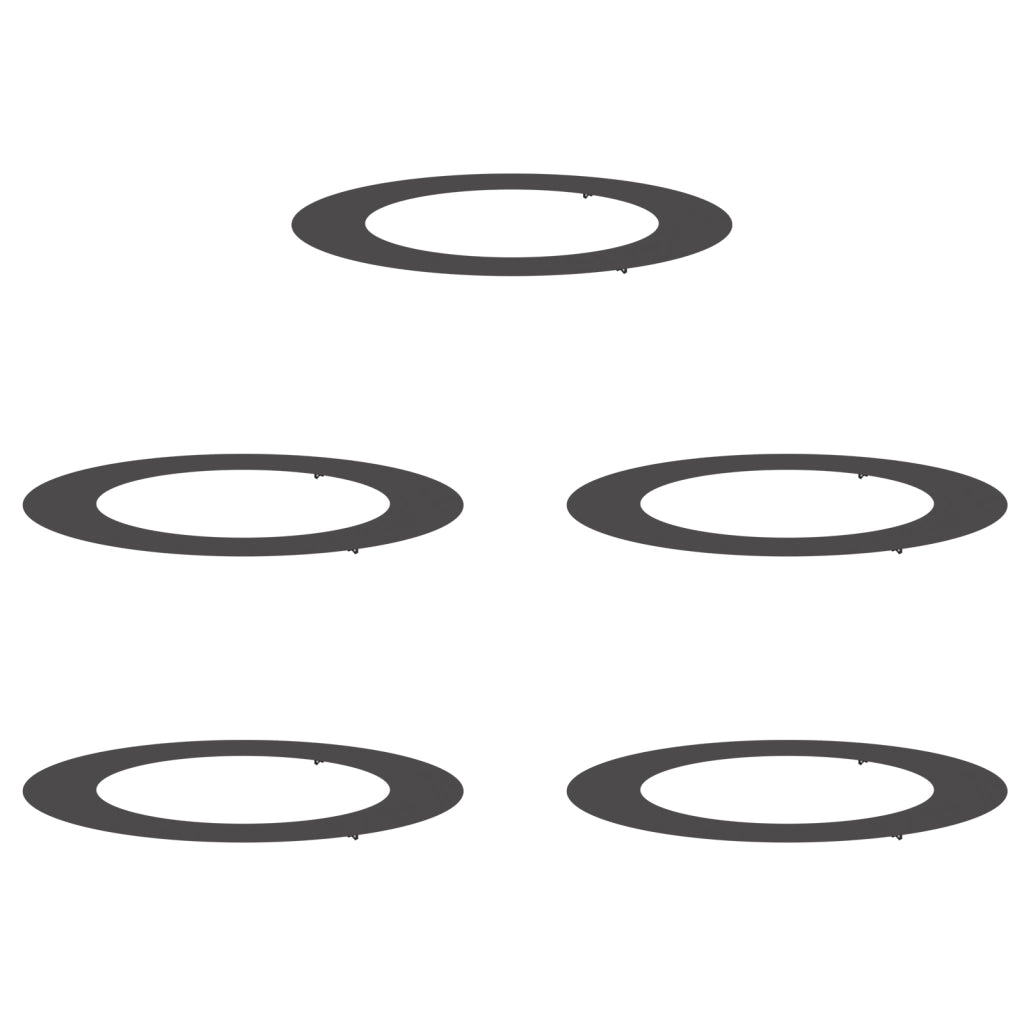 Set di Vasi in Plastica Nero Plastica 90 cm di diametro Durevole