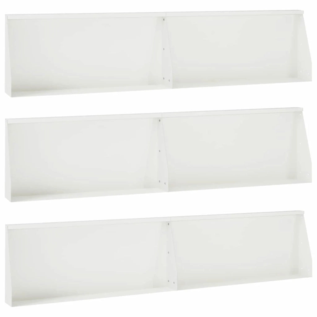 Muro di contenimento 6 pz 100 x 12 x 40 cm Acciaio Bianco 3449122