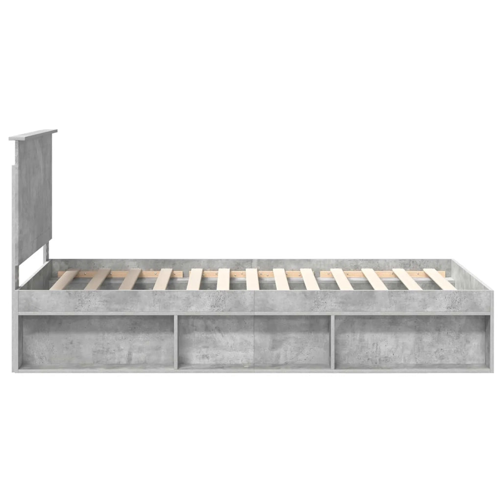 Struttura del letto Grigio Concretè 100 x 200 cm Pino massello