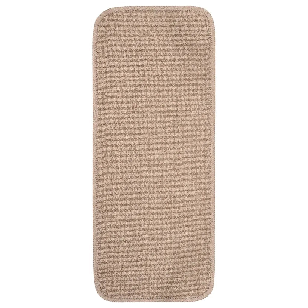 Tappetini Scale 15 pz 60x25 cm Beige Antiscivolo Rettangolari 340402