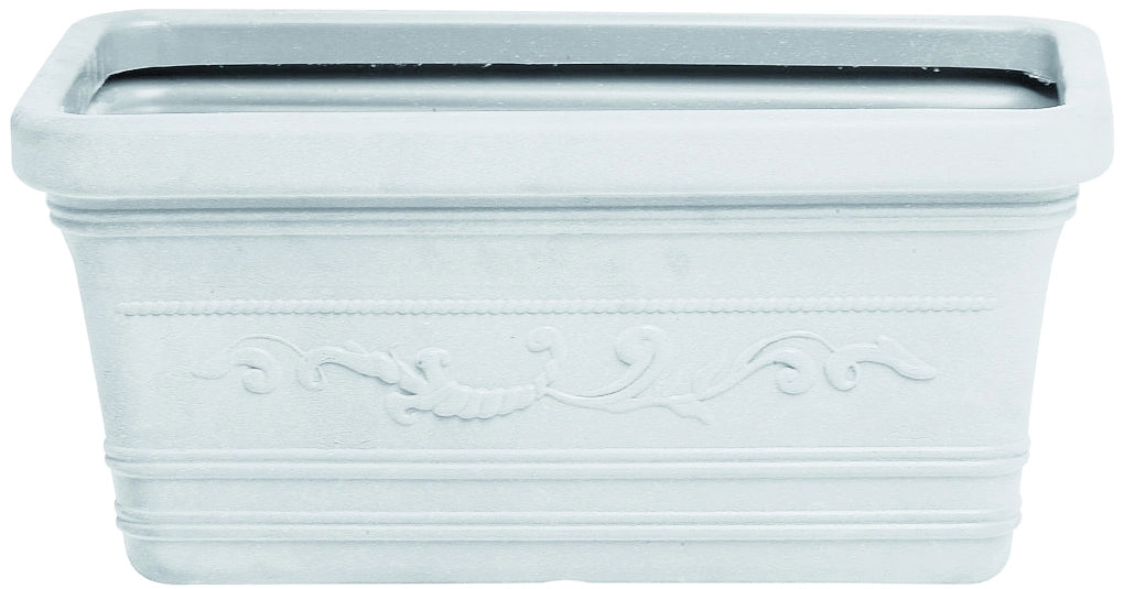 FIORIERA RETTANGOLARE FESTONATA PRESTIGE Col. Bianco cm. 80