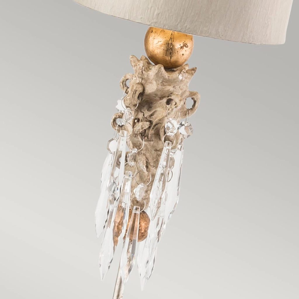 Lampada da tavolo Art Déco beige 102cm E27 Madison Flambeau