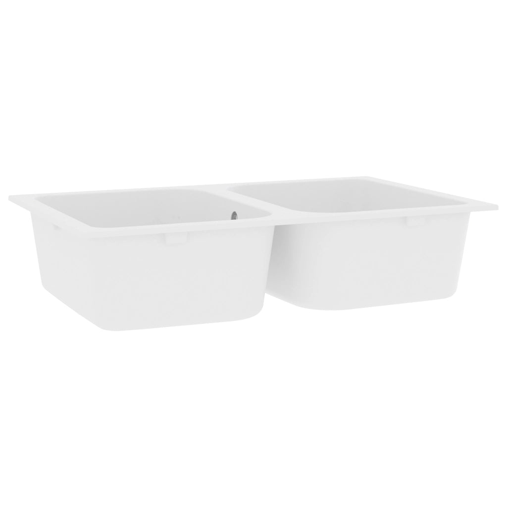 Lavello da Cucina Bianco 760x480x184 mm Granito