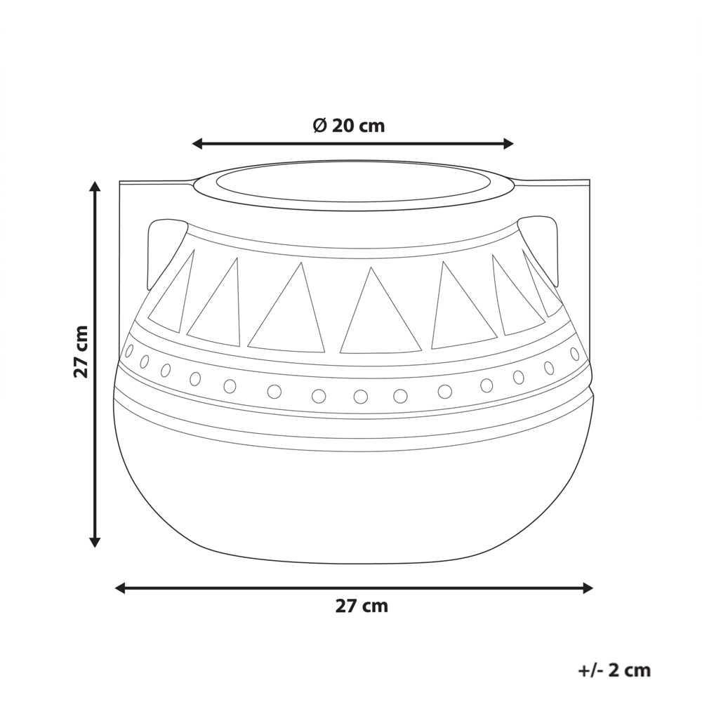 Vaso per piante marrone chiaro per esterni, vasi da fiori per interni rustici