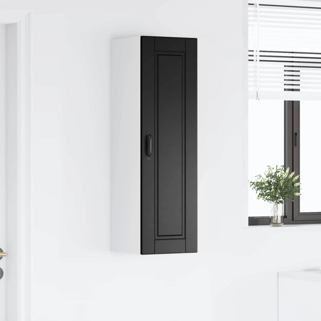 Pensile da cucina | Armadietto a muro PORTO Nero 30 x 31 x 100 cm Legno multistrato