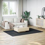 Tappeto Lavabile Soffice Pelo Corto 160x230 cm Antiscivolo Nero