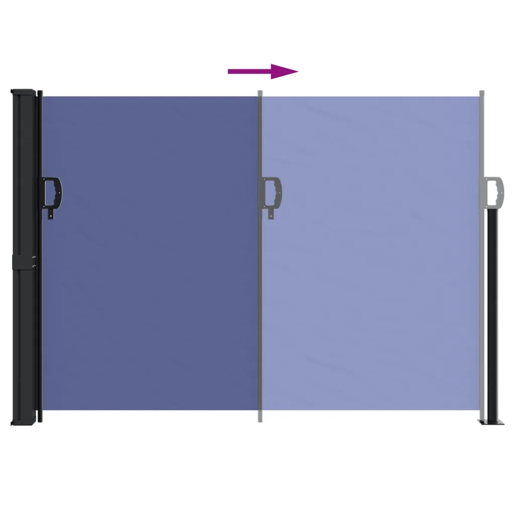vidaXL Tenda da Sole Laterale Retrattile Blu 140x300 cm