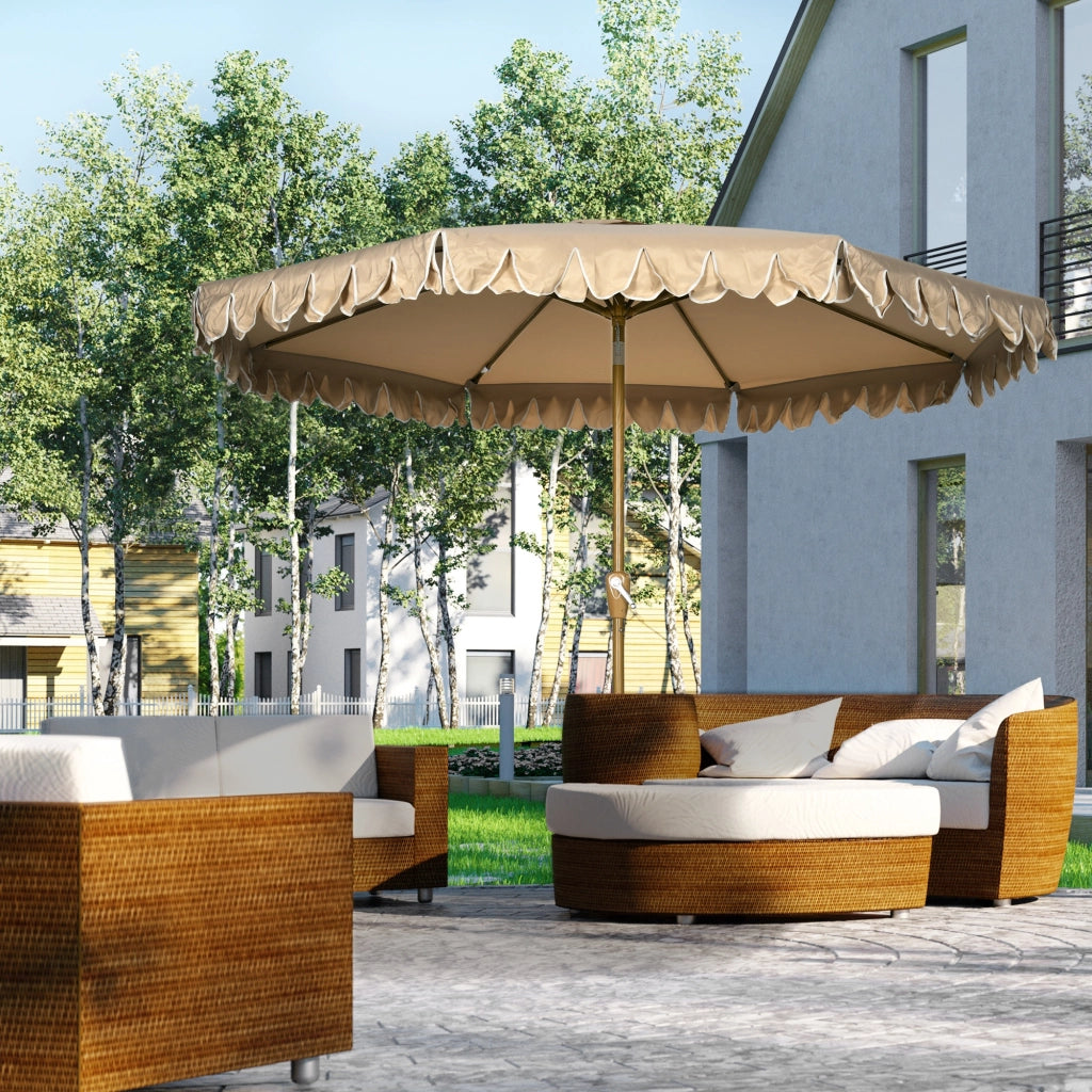 Ombrellone da Giardino ¨C zephmum ¨C 264x240 cm, Caqui