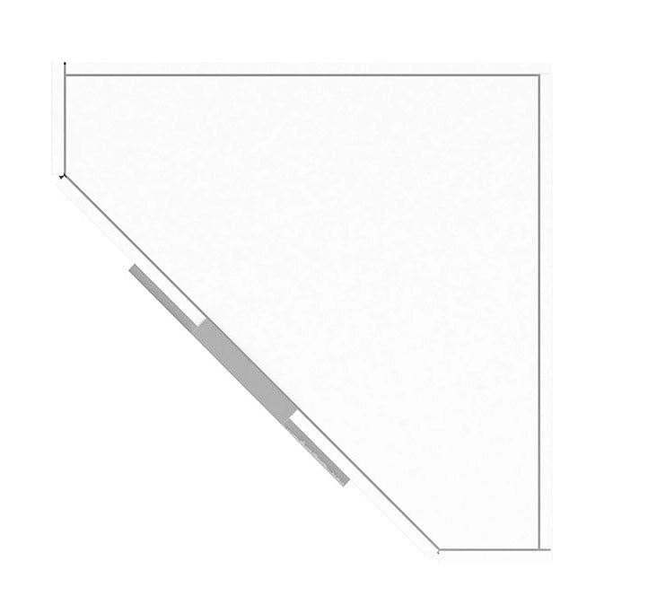 Scrivania Angolare 70x35x140 cm Dalia Bianco Lucido