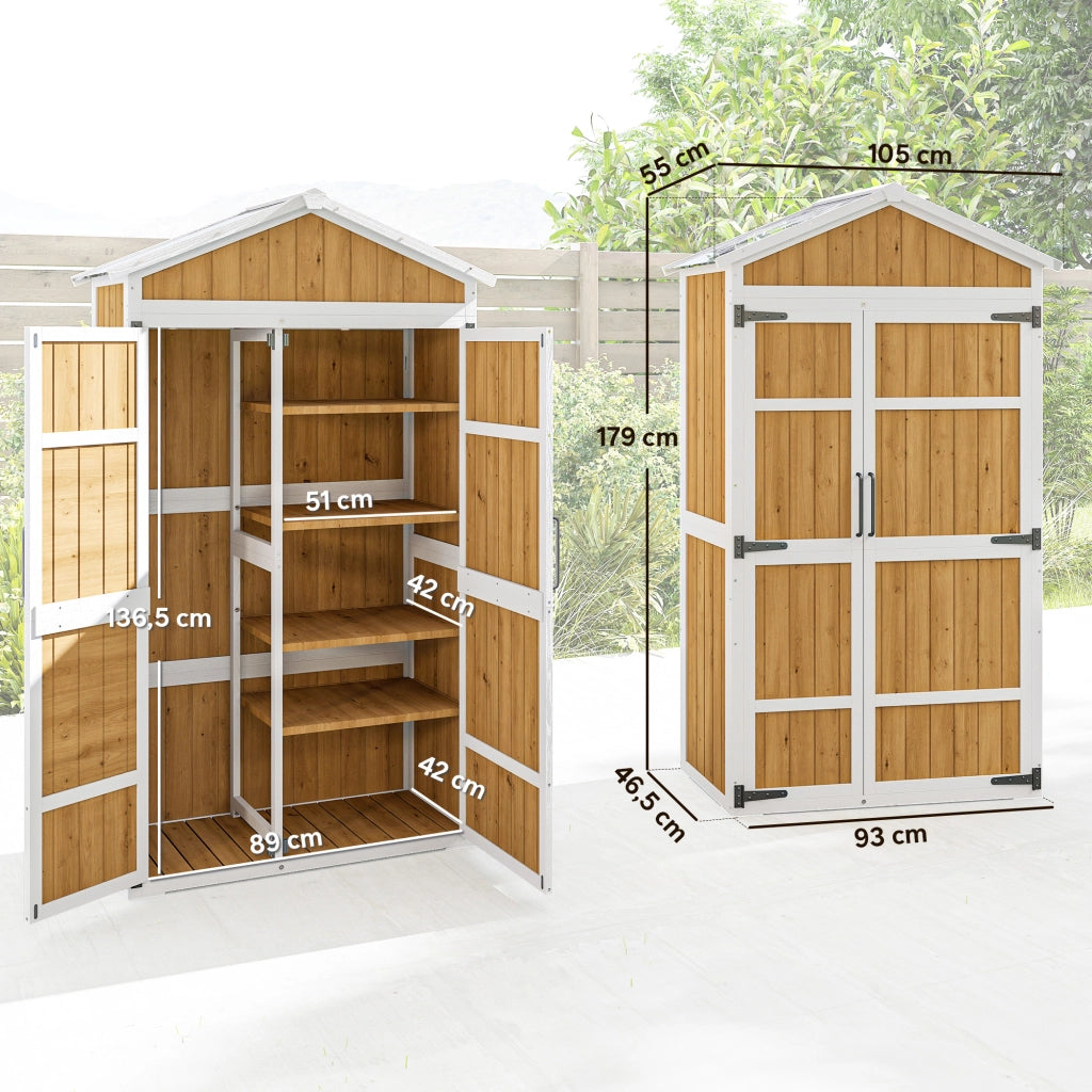 Armadio da Giardino ¨C Minimal ¨C Naturale 105x55x179cm