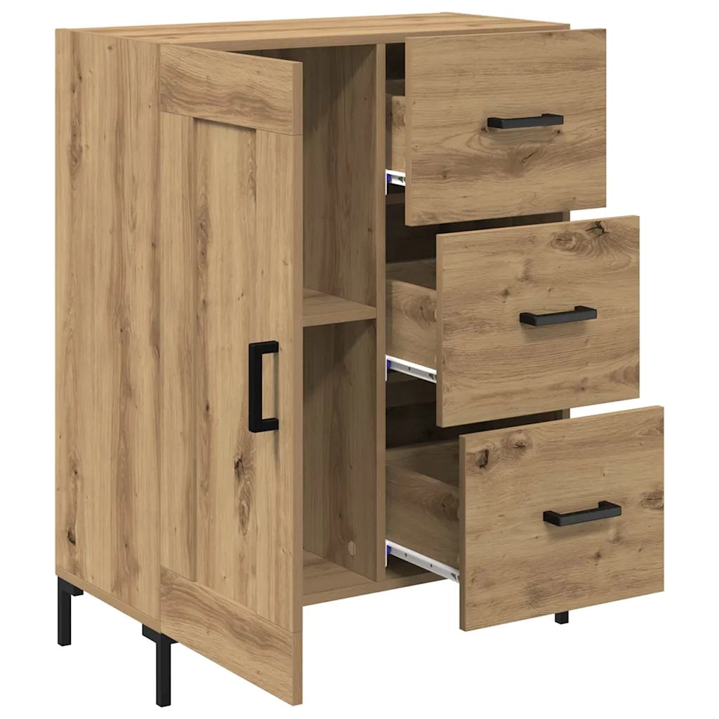 Credenza-Buffet-Armadio da cucina rovere artigianale 69.5 x 34 x 90 cm Legno multistrato