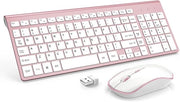 Set di tastiera e mouse wireless con tasti numerici e batteria di lunga durata