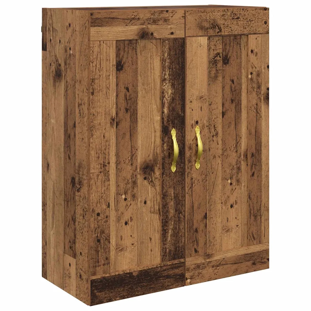 Mobile a muro 2 pcs Legno vecchio 69,5 x 34 x 90 cm 3402689