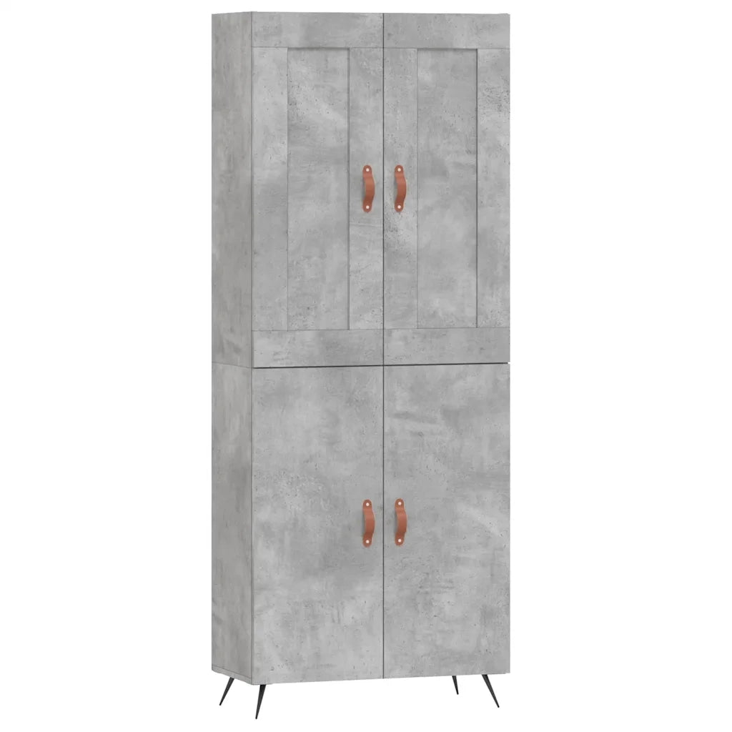 Credenza Grigio Cemento 69,5x34x180 cm in Legno Multistrato 3199533