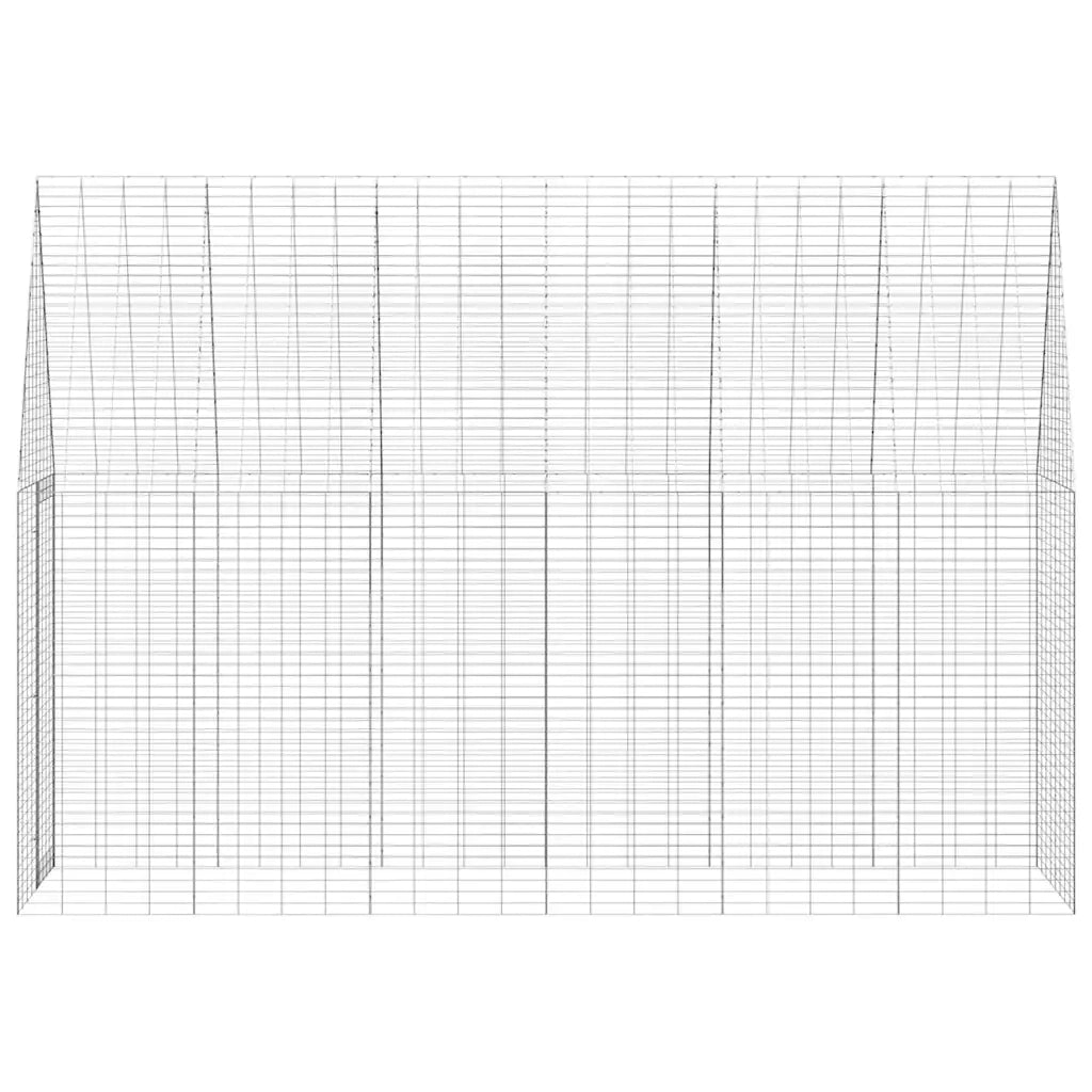 Gabbia per Conigli Argento 300 x 100 x 210 cm Acciaio zincato