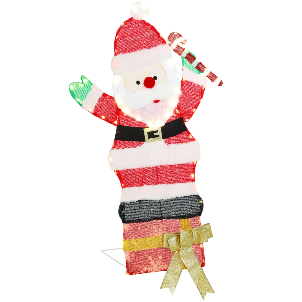 Babbo Natale Illuminato 90 cm ¨C zephmum ¨C LED 97 Bianco Caldo