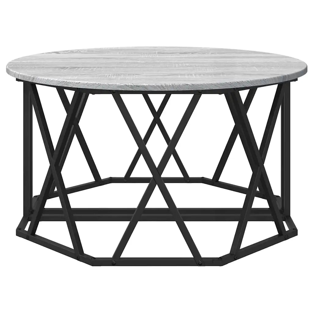 Tavolino da Salotto-Tavolino da soggiorno-Tavolo Grigio Sonoma 80 x 80 x 42 cm
