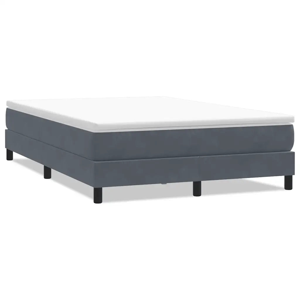 vidaXL Giroletto Molle senza Materasso Grigio Scuro 140x210 cm Velluto