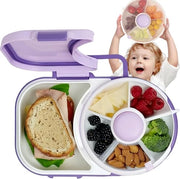 Snackbox per bambini con contenitori e coperchio per snack sicuri (blu)