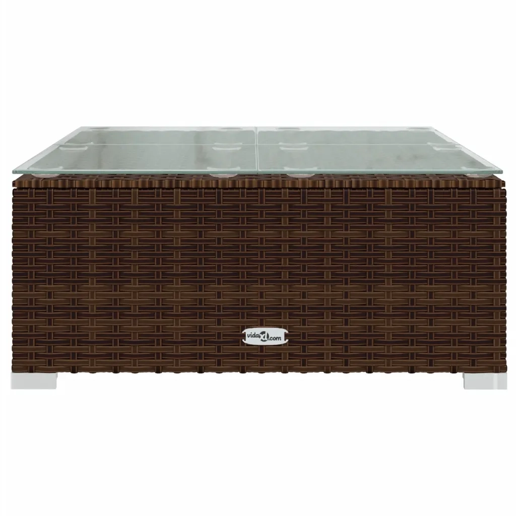 Set Divani da Giardino 10 pz con Cuscini in Polyrattan Marrone cod mxl 38962