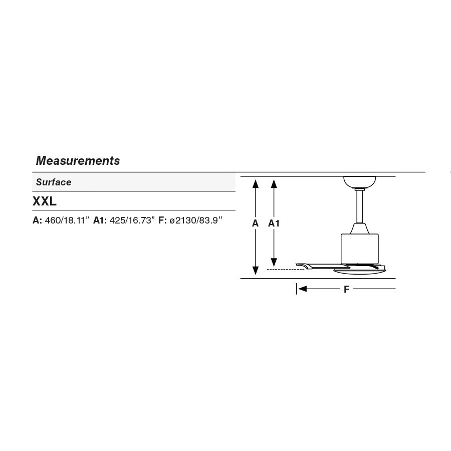 FARO Ventilatore da soffitto ANDROS XXL in acciaio marrone 6 pale aerodinamiche motore DC silenzioso 6 velocita funzione inversa per ambienti da 39 m² per soffitti inclinati FARO-33462A