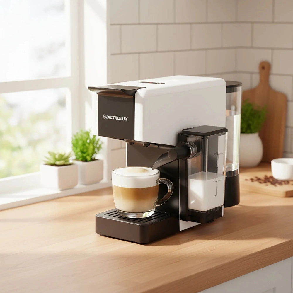 Trade Shop - Macchina Da Caffè 3in1 1400w Adattatori Compatibile Capsule Nespresso Dolce Gusto Cialde -