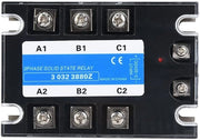 Relè statico - Trifasico - 80 A - Adatto per AC 24-480 V - Ingresso DC 3-32 V - Relè a semiconduttore con visualizzazione dello stato