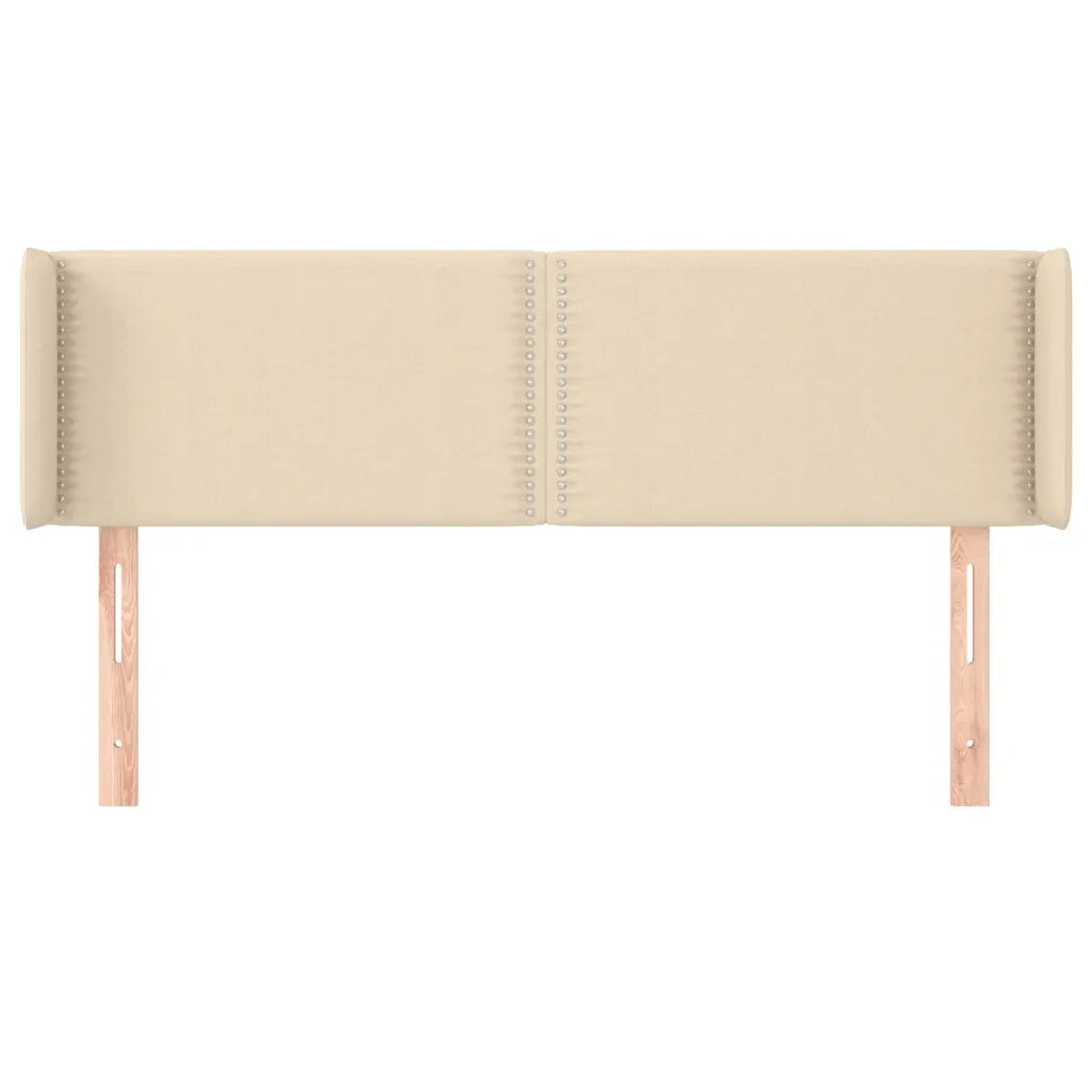 Testiera ad Orecchio Crema 147x16x78/88 cm in Tessuto 3118631