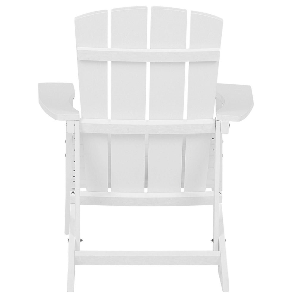 Sedia da giardino in plastica bianca in legno resistente agli agenti atmosferici in stile moderno
