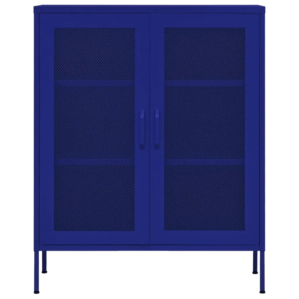 Armadietto Blu Marino 80x35x101,5 cm in Acciaio 336172