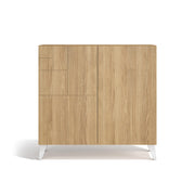 Scarpiera Herdasa effetto rovere gambe bianche 87x90x27