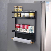 Sostegno magnetico per frigorifero, sostegno frigorifero, maglio, rack per spezie con piatto, rack per cucina, organizzatore