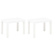 Panca da giardino mobili da esterno per patio terrazze da giardino 2 pezzi plastica bianca 02_0011850