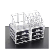 Trade Shop - Organizzatore Cosmetici Make Up 6 Cassetti Espositore Organizer 16 Comparti -
