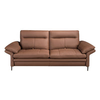 Divano a 3 posti in pelle marrone
