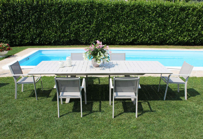 Sedia da Giardino Zante Impilabile 56x60x84 h cm in Textilene Tortora