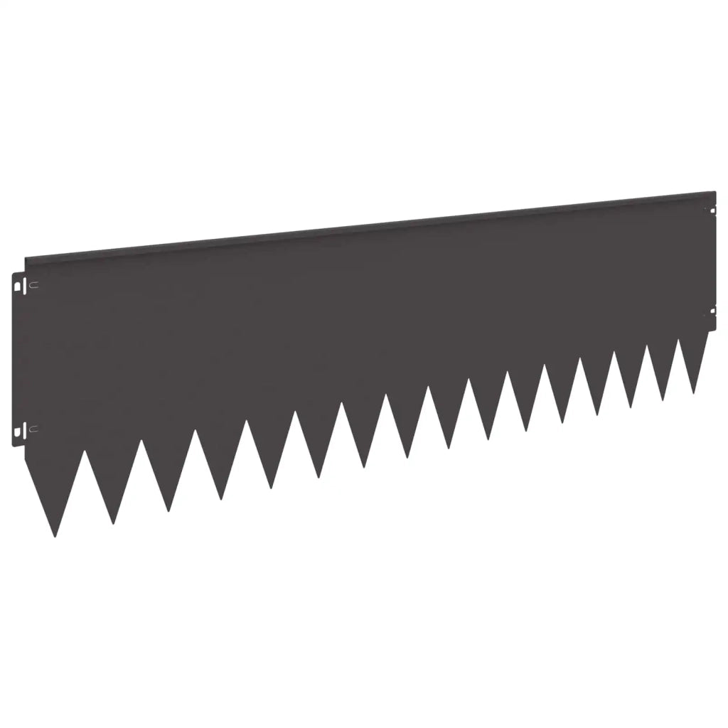 Bordura per Prato 10 pcs 103 x 30 cm Acciaio Nero 8008406