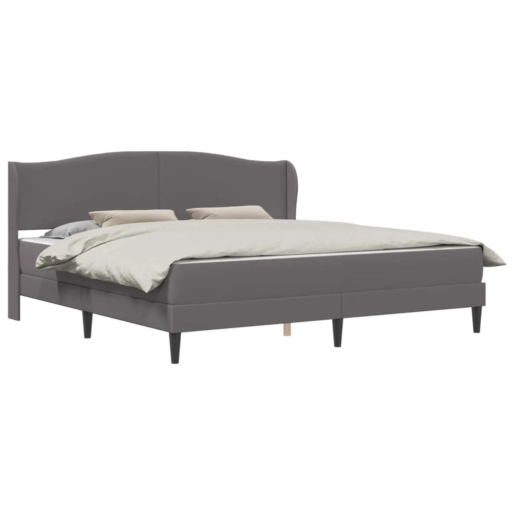 Struttura del letto con testiera Grigio 200 x 200 cm Similpelle 3415163