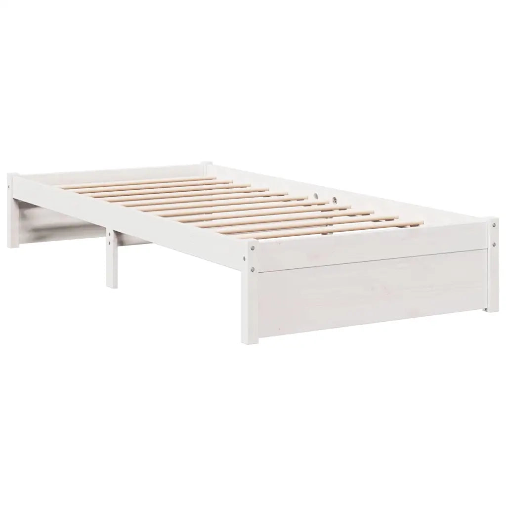 Letto con Libreria senza Materasso-Struttura Letto con contenitore 75x190 cm in Legno Pino 865595
