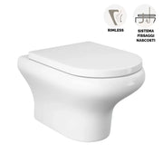 Vaso sospeso compact con fissaggi nascosti