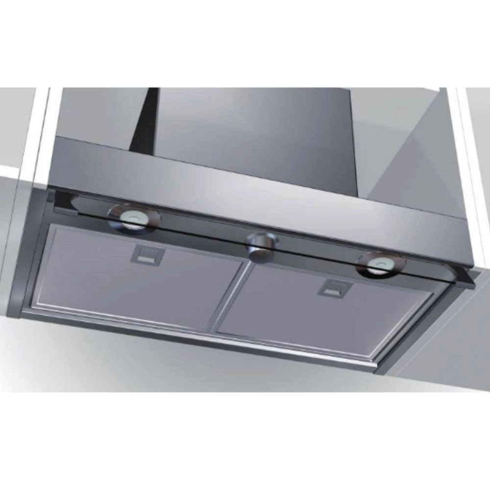 Cappa sotto pensile potenza aspirante 550 m3/h inox Keller 90 Samet