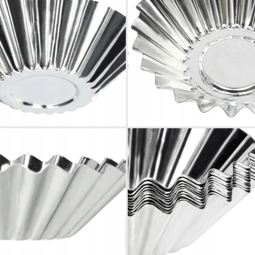 Set di 10 stampi in metallo KADAX per muffin, cupcake e crostatine, 7 cm