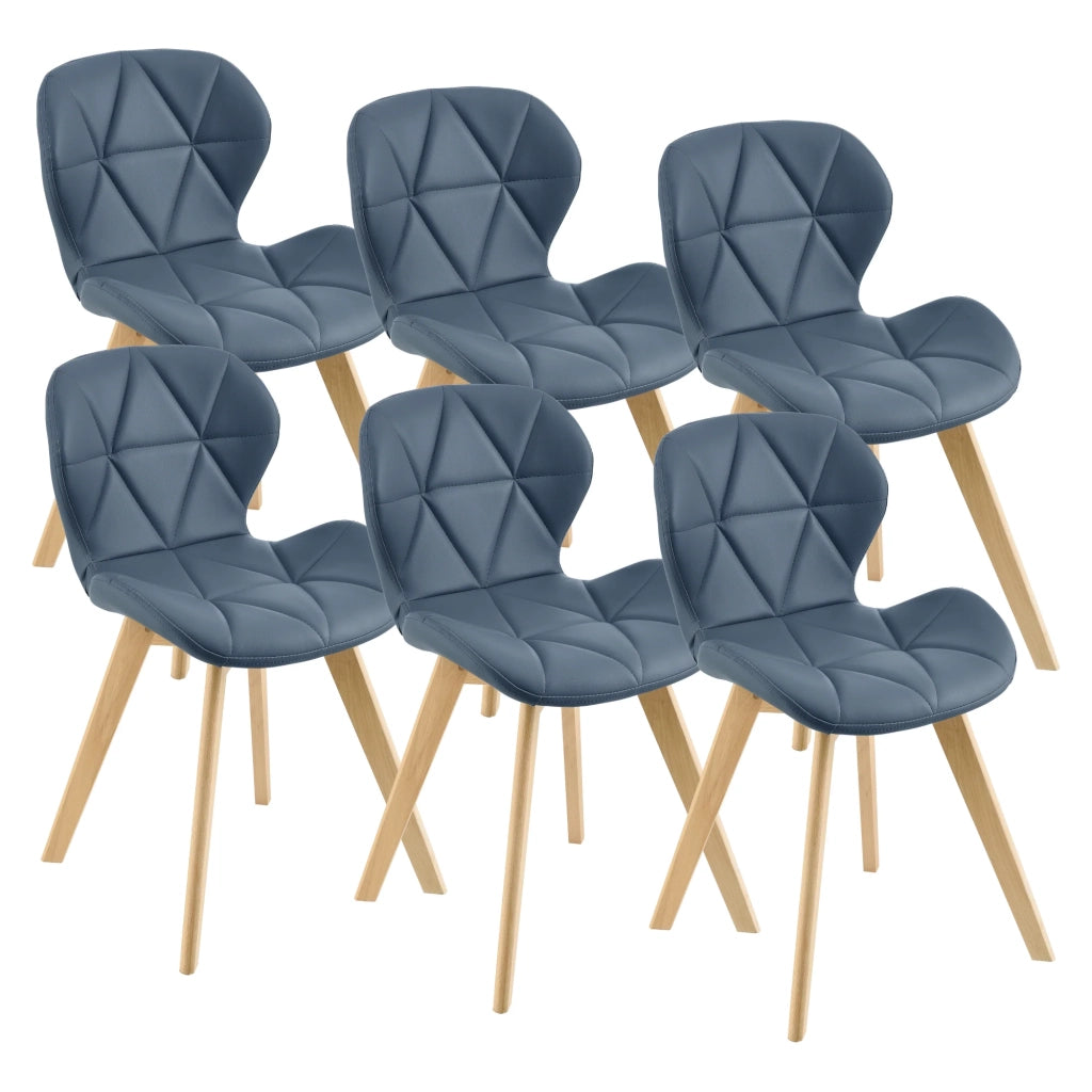 Set 6 sedie in ecopelle 81 x 57 x 49 cm blu 03_0006791