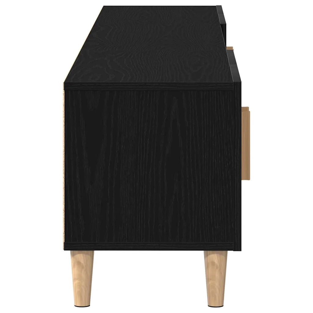 Mobile TV-Credenza per TV-Console TV Rovere Nero 180 x 31,5 x 40 cm Legno multistrato 296850