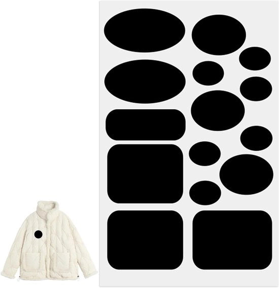 Set di riparazione per giacche da neve - 15 pezzi di patch autoadesivi in tessuto nylon resistente alla scollatura
