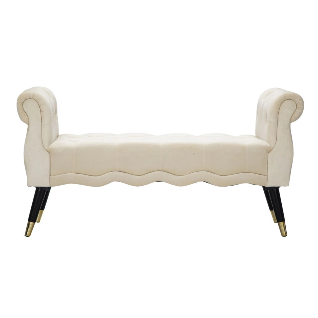 Panca VKH297, Beige, Legno, 120x40x60 cm