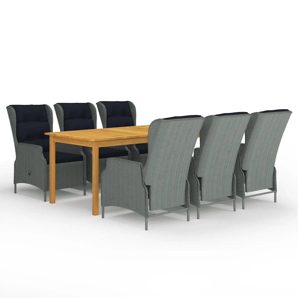Set da Pranzo da Giardino 7 pz Grigio Chiaro cod mxl 41197