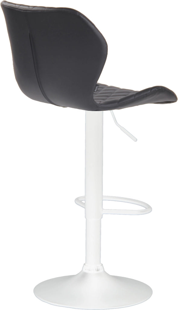 Sgabello bar Cork in similpelle bianco,nero